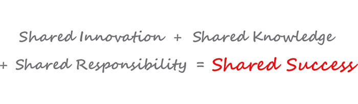 Shared Innovation + Shared Knowledge + Shared Responsibility = Shared Success