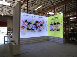 (3) Custom SuperNova LED Lightboxes with Fabric Graphics on Storage Support Stands