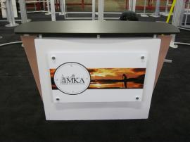 eSmart Custom Reception Counter w/ Wing Accents and Lockable Storage -- Image 1