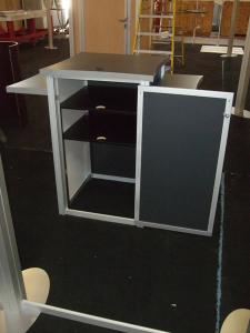 Custom Modular Counter with Three Shelves and Locking Storage -- Image 2