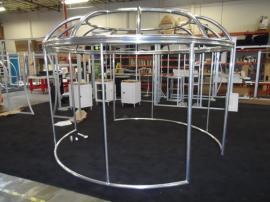 Custom 2 inch Aluminum Tube Structure (silo) with Tension Fabric Skin (not shown) -- Image 1