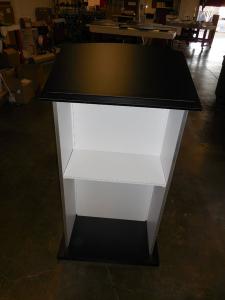 MOD-1533 Portable Pedestal/Podium with Open Back and Shelf -- Image 2