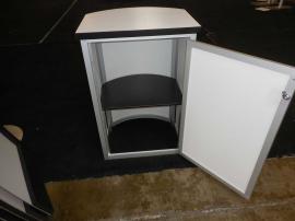 Modified MOD-1288 Modular Counter with iPad Tablet Insert, Shelves, and Locking Storage -- Image 3