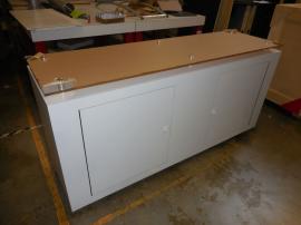 Custom Wood Counter with Locking Doors and Plex Countertop -- Image 1