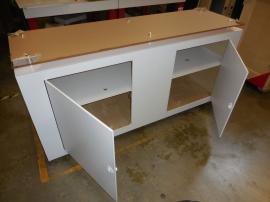 Custom Wood Counter with Locking Doors and Plex Countertop -- Image 2