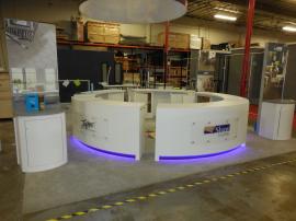 Custom Curved Counters with Adjustable RGB Lights, USB Charging Ports, and Storage -- Image 2