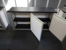 (1) RE-1207 Large Rectangular Counter with Locking Doors and Interior Shelf