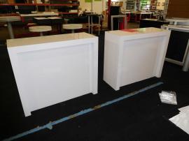 Custom Wood Counters with White Laminate