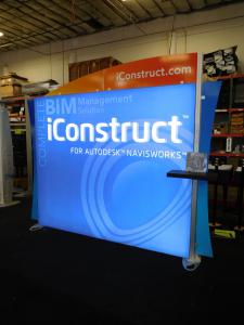 eSmart Inline LED Lightbox with Tension Fabric Graphics, Monitor Mount, and Direct Print Header