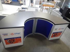 RENTAL: RE-1235 Half Circle Bar with Sintra Infill Graphics and Storage