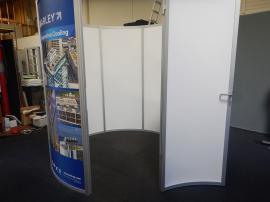 8 ft. Diameter Circular Conference Room with Locking Door and Sintra Infill Graphics,
