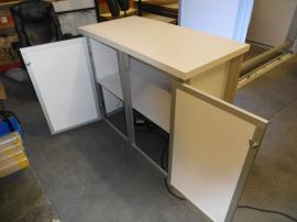 MOD-1700 Modular Counter with Backlit Front Graphic, Locking Storage, and Internal Shelf