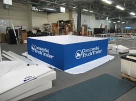 RENTAL: 10 ft. Square x 36 in. High Hanging Sign with Pillowcase Fabric Graphic