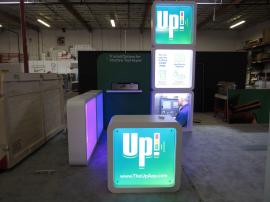 Custom Wood Fabrication Inline with Backlit Direct Print Graphics and Reception Counter
