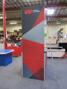 Custom Monitor/Kiosk Tower with Tension Fabric and Direct Print Graphics -- Back View