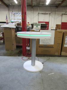 MOD-1453 Bistro Charging Table with Wireless/Wired Ports and Programmable RGB Accent Perimeter Lights