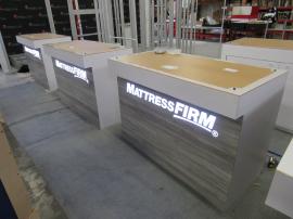 (5) Custom Reception Counters with Backlit Graphics, Wireless Charging, and Locking Storage