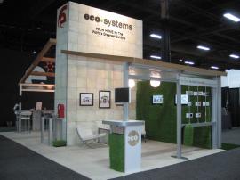 RENTAL Exhibit:  20 x 30 Island Exhibit with 16 ft Tower, Ceiling Structure, and (6) Workstations -- Image 3