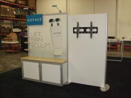 Eco-systems Sustainable Inline with Storage Cabinet, Monitor Mount, and Tension Fabric Graphics (Paradise) -- Image 2