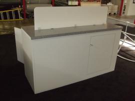 (2) Custom Euro LT Modular Laminate Counters with Locking Storage:  (1) Counter with Lightbox Option; (1) Counter with Acrylic Divider -- Image 3