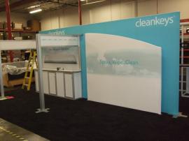 Custom Visionary Designs 10' x 20' Hybrid Exhibit with Tension Fabric Graphics and Adjustable Hinged Headers -- Image 1