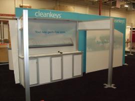 Custom Visionary Designs 10' x 20' Hybrid Exhibit with Tension Fabric Graphics and Adjustable Hinged Headers -- Image 2