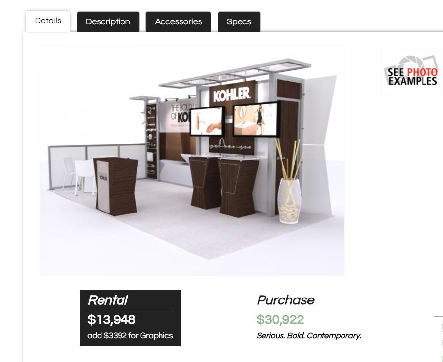 Exhibit Design Search -- Rental Feature