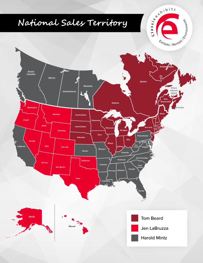 Classic Exhibits -- National Sales Territories