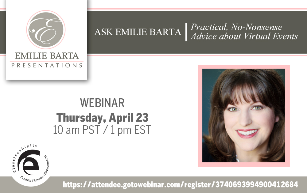 Emilie Barta answers questions about virtual events