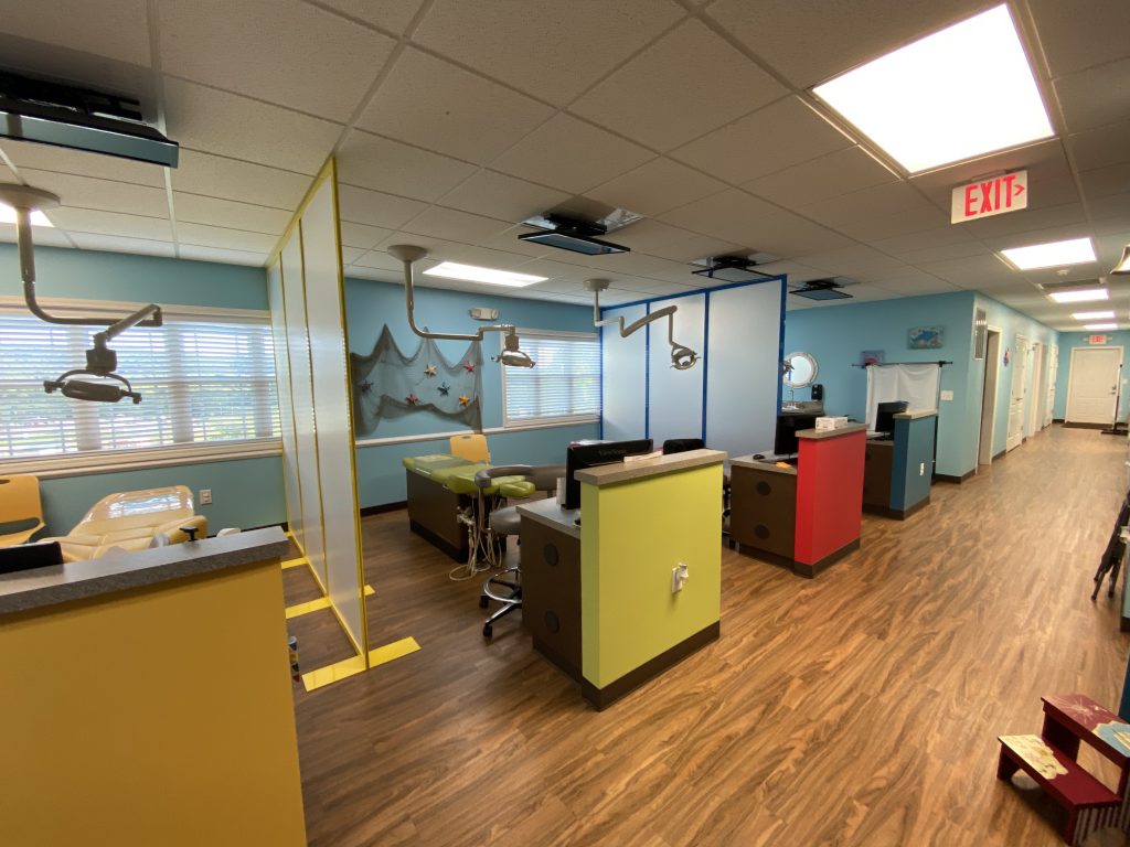 Pediatric Dental Office with Colorful Safety Dividers