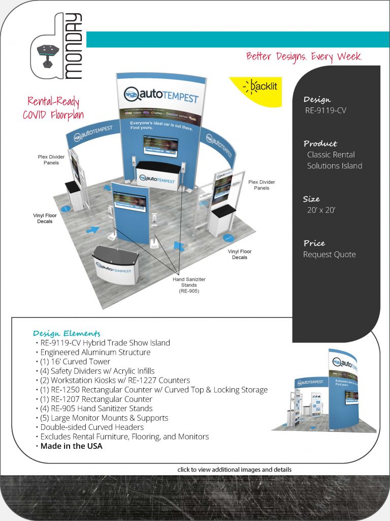 Trade Show Rental Islands with Post-COVID Protection Features