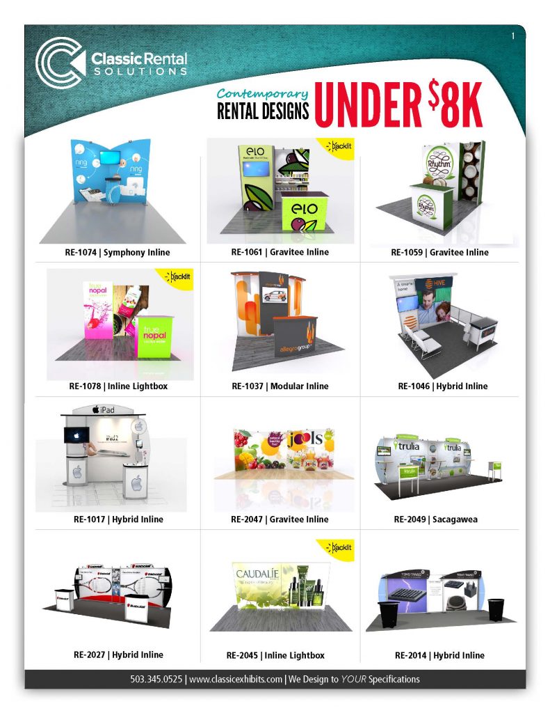 Rental exhibits for trade shows and exhibitions