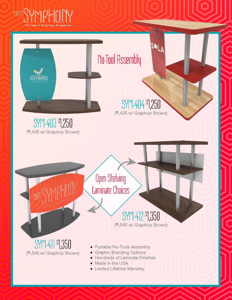 Symphony Portable Counters and Pedestals