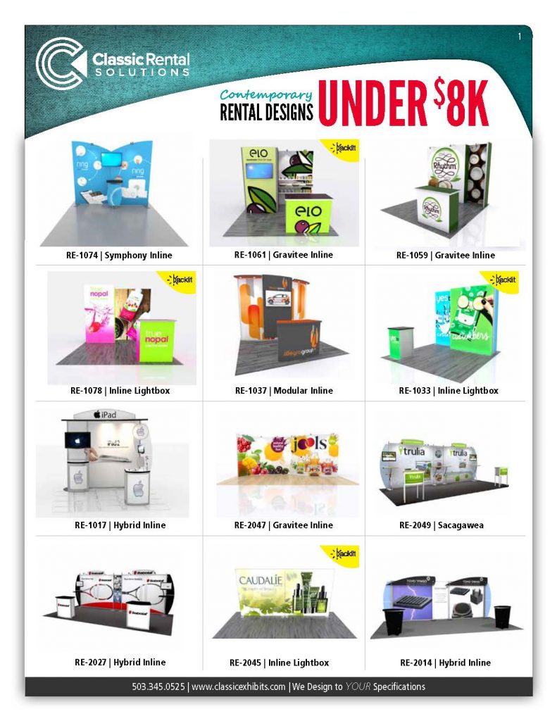 Rental Exhibit Designs Under $8000