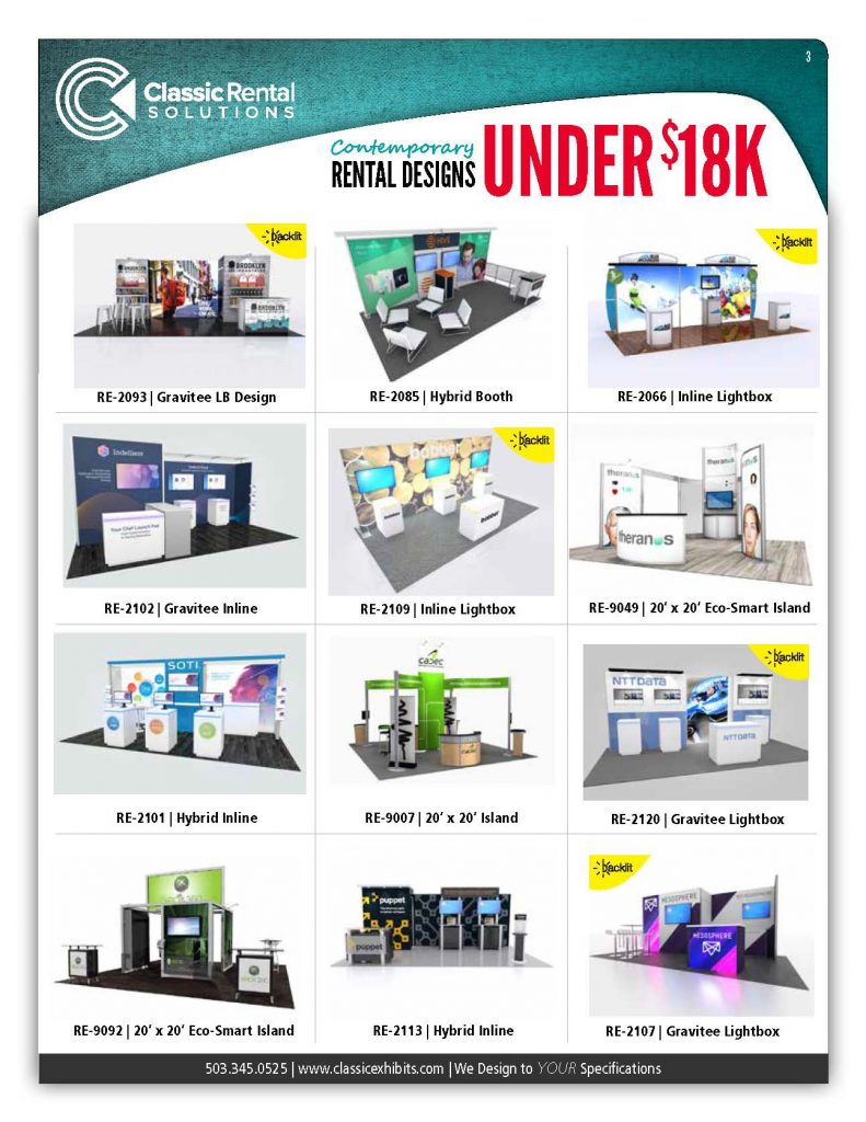 Rental Exhibit Designs Under $18,000