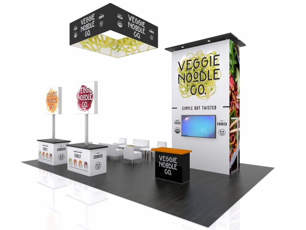 trade show booth ideas veggie noodle