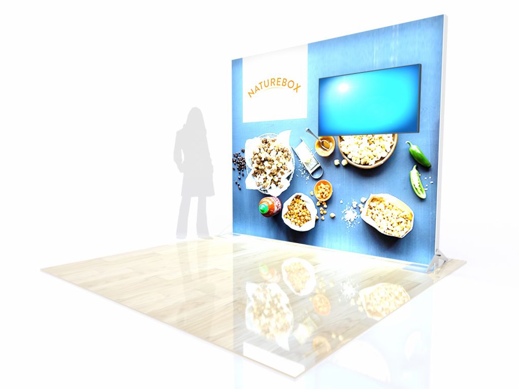 10 ft. Inline Trade Show Lightbox with Monitor Mount