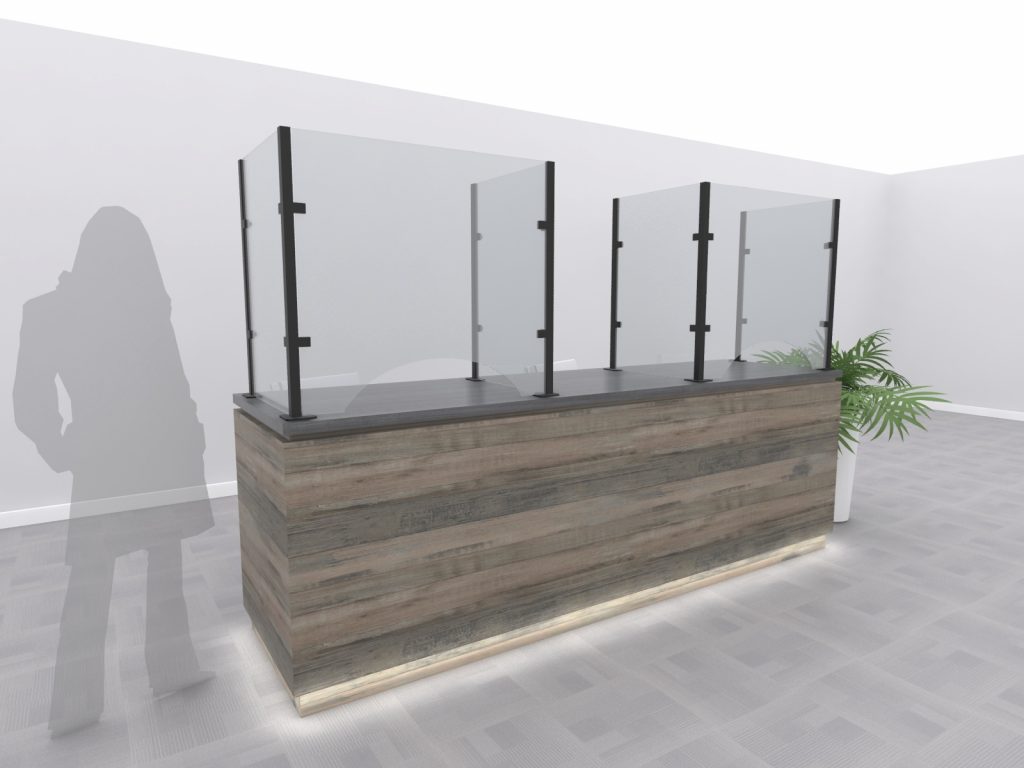 Reception Desk Safety Dividers