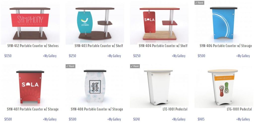Portable Trade Show Counters and Pedestals