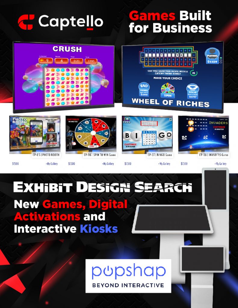 Captello and PopShap Games, Kiosks, and Digital Activations