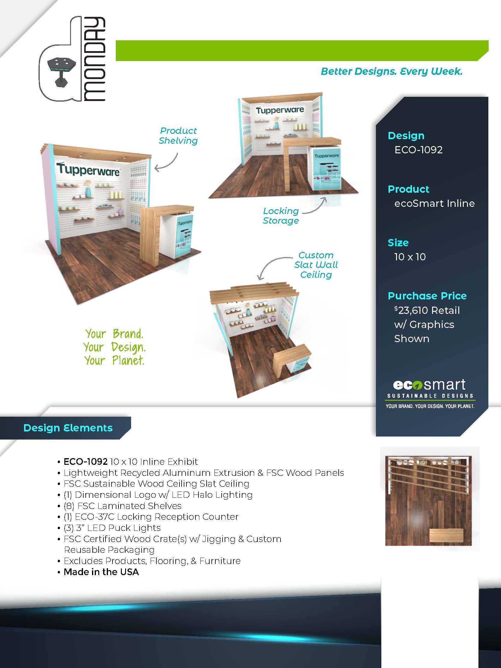 ECO-1092 Sustainable 10 ft. Trade Show Exhibit