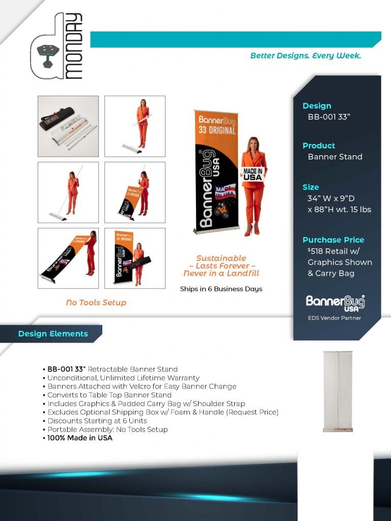 BannerBug USA Banner Stand 33" Origina