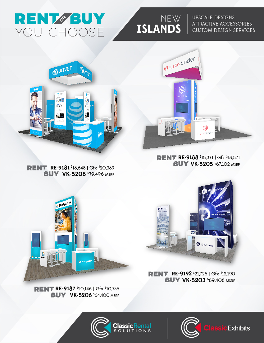 Rent or Buy Trade Show Islands Downloadable Literature