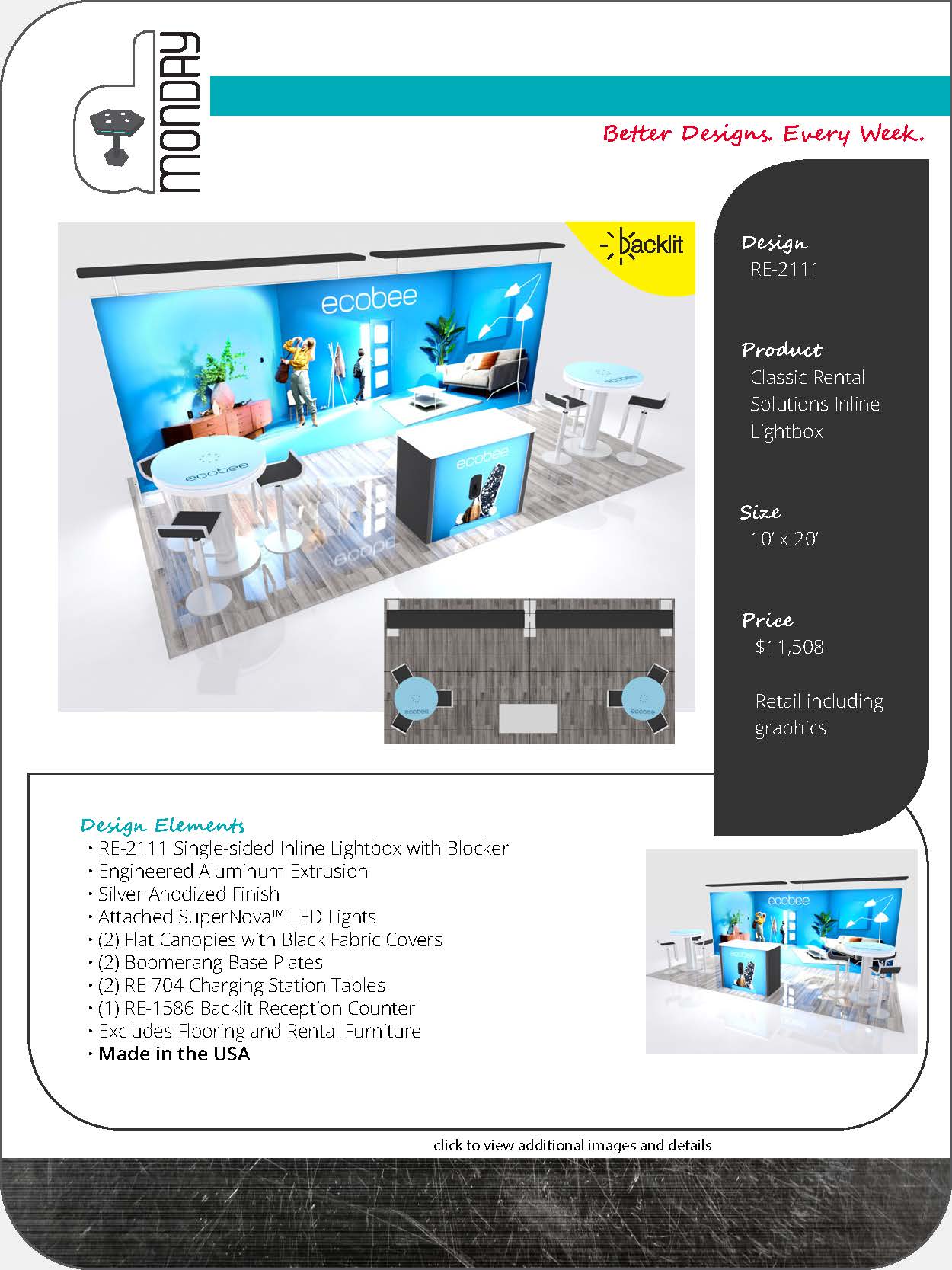RE-2111 Rental Exhibit with SuperNova Lightboxes