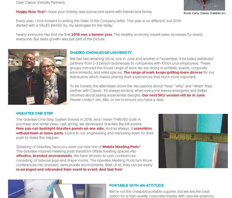 2018/2019 Annual State of the Company Letter by Kevin Carty