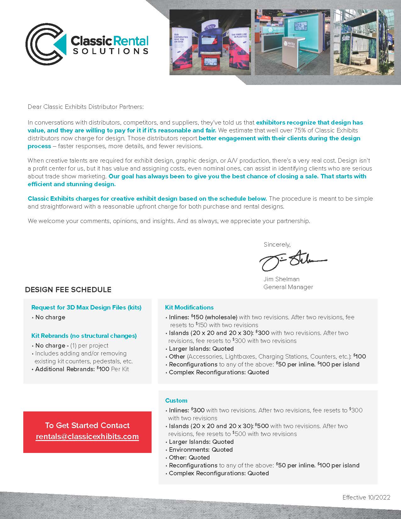 Classic Rental Solutions Design Fee Schedule 