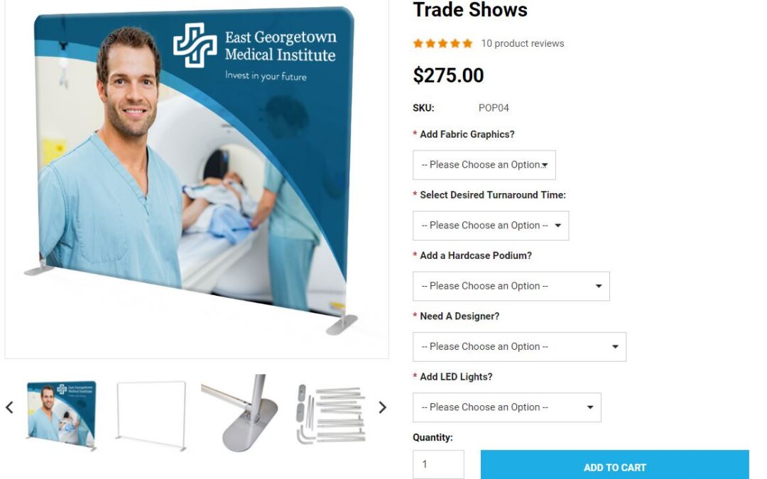 Comparing “A La Carte” vs “As Shown” Online Prices for Trade Show Displays