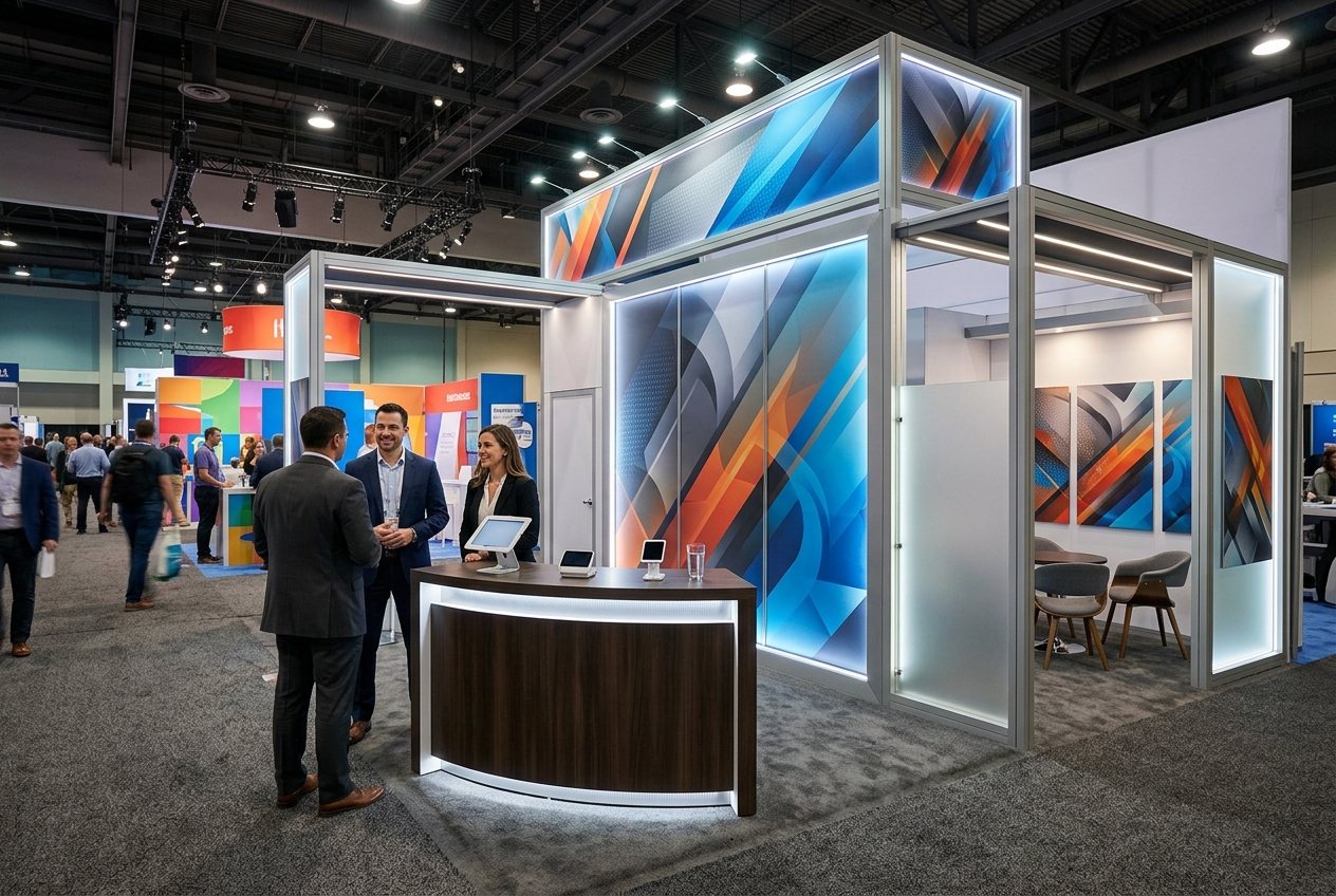 Custom trade show exhibit booth that maximizes exhibitor success