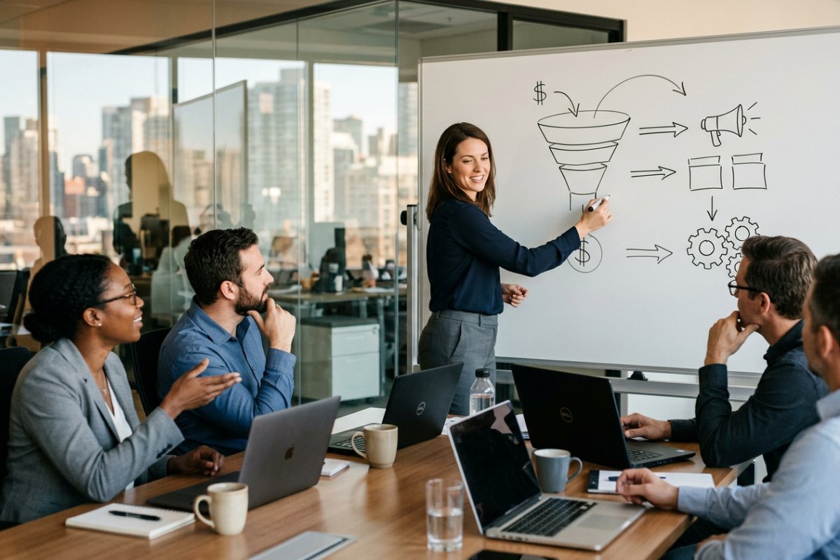 marketing team building a trade show marketing plan